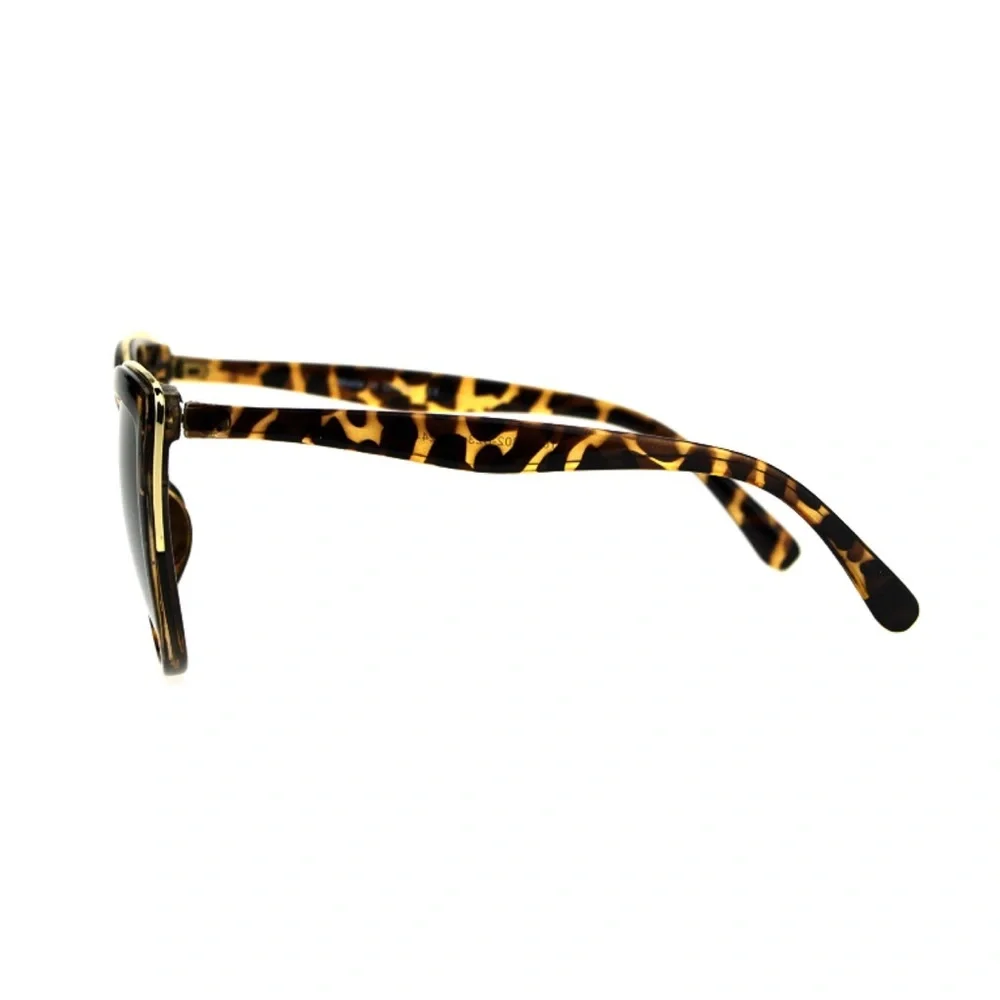 Tortoiseshell Oversized Cat Eye Sunglasses Black - Picture 5 of 6